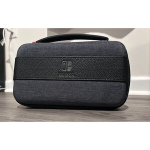 Official Nintendo Switch Deluxe Travel Carry Case Storage Organizer Gray